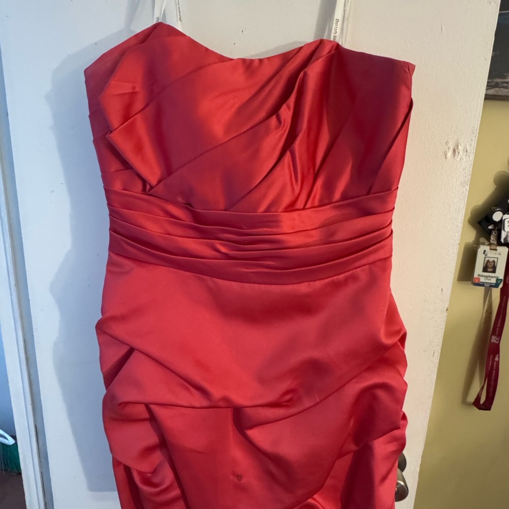 David's Bridal Strapless  Dress